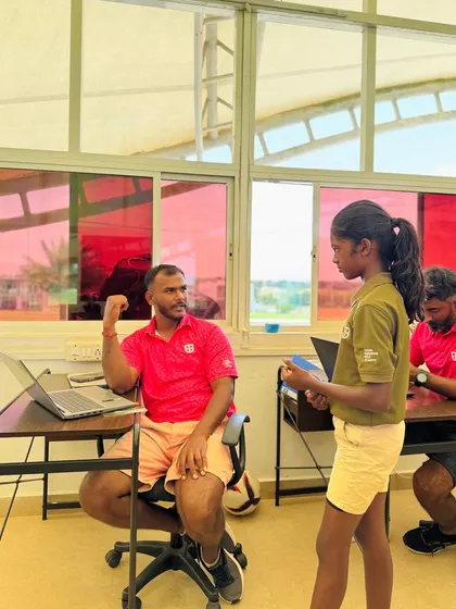 Coach Kiran's journey from intern to Assistant Professional is built on hard work and a desire to improve. He sets high standards and ensures every session is serious, focused, and full of purpose.
