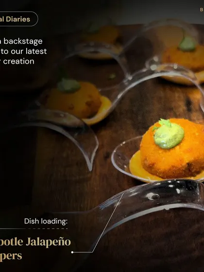 Here's a look at our Chipotle Jalapeño Poppers in development. We're working on perfecting these spicy, creamy bites, designed to be an exciting and modern appetizer for any event.