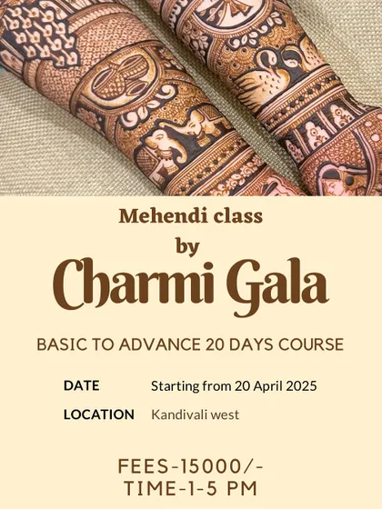 My next Basic to Advance 20-day course is starting soon in Kandivali West! If you want to learn this beautiful art and maybe even join my team, this is your chance. Book your seat today. ♥️