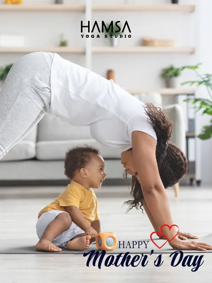 A beautiful moment between a mother and her baby. We celebrate all the yoga mamas who inspire us with their love and dedication.