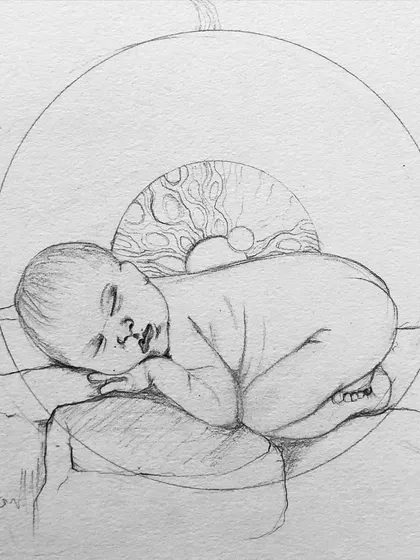 A third copy of the initial sketch for "Natural State."