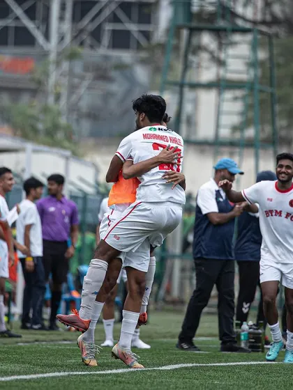 A moment of pure joy as Mohammed Khaleel celebrates his winning goal with teammates. These are the moments we live for.