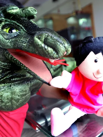 A duplicate of the image created to raise awareness about the situation in Manipur, using puppets to convey a powerful message.