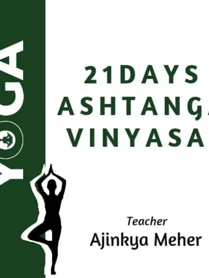 The banner for my 21-Day Ashtanga Vinyasa online journey. This course is designed to help you build consistency and a deeper understanding of the practice.