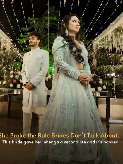 The Lehenga That's Always Booked. This bride broke the unwritten rule of boxing up your wedding wear. She gave her lehenga a second life, and now it's a popular rental, continuing its journey.