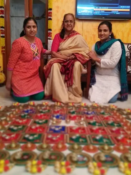 A personal photo of the three generations behind Ridhimaa Creations: my grandmother, my mother, and me. We share a love for art and work together, and they are my biggest inspiration.