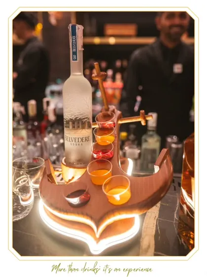 This anchor-shaped, illuminated shot tray is a perfect example of our custom prop design. It's a creative and stylish way to serve shots, adding a nautical theme to the party.
