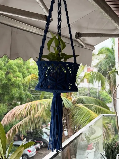 This handcrafted basket is a unique home decor product to beautify your home or office. Perfect for plant lovers.