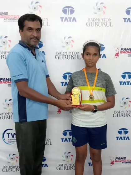 Winners from our Intra-Academy tournament at Fame Badminton Academy, Chennai, fostering growth and sportsmanship.
