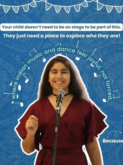 Your child doesn't need to be a professional to be part of this. They just need a place to explore who they are, where learning Indian music and dance feels joyful, not forced.