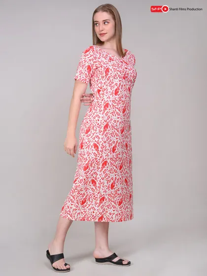 A duplicate side view of the printed dress, providing a consistent look for the product gallery.