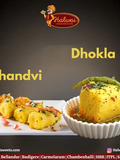 Our Dhokla is steamed to perfection, making it a healthy and delicious snack. Paired with our silky Khandvi rolls, it's a traditional Gujarati combo that is light and tasty.