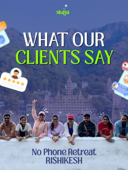 Don't just take my word for it. Here’s what our clients, our soul family, have to say about their experience at our No-Phone Retreat in Rishikesh. Their transformations are why I do what I do.