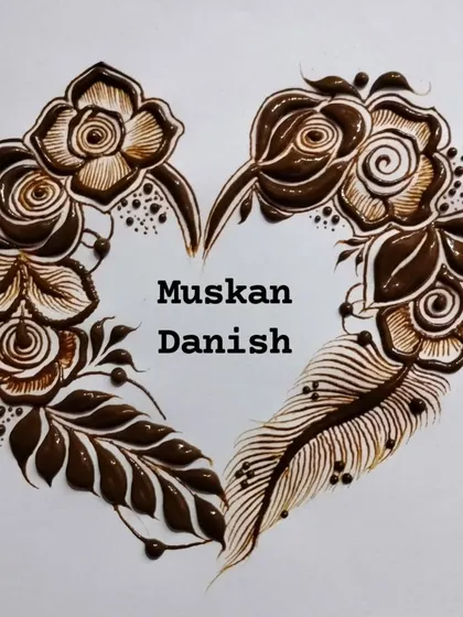 A lovely personalized design for 'Muskan' and 'Danish'. These are perfect for engagements and anniversaries.