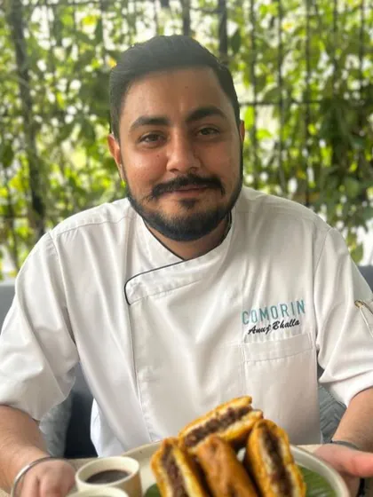 Our Head Chef, Anuj Bhalla, who leads the kitchen team with passion and precision.