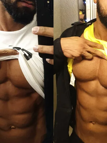 A fun before and after showing my physique. It’s a joke, but it highlights the importance of enjoying life while staying committed to your fitness goals. Balance is key.