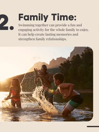 Swimming together provides quality family time and strengthens relationships.