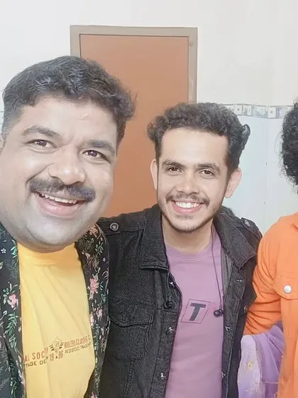 Backstage with young, talented artists at the Dharmasthala event. It's great to see the next generation of performers.