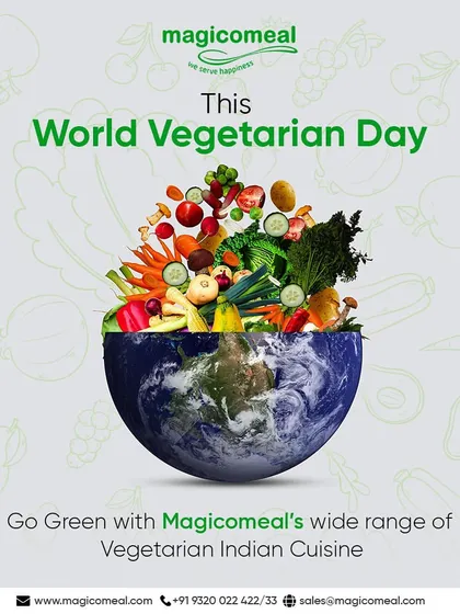 This World Vegetarian Day, go green with our wide range of vegetarian Indian cuisine. We celebrate delicious veggie delights and encourage a healthier, greener path.
