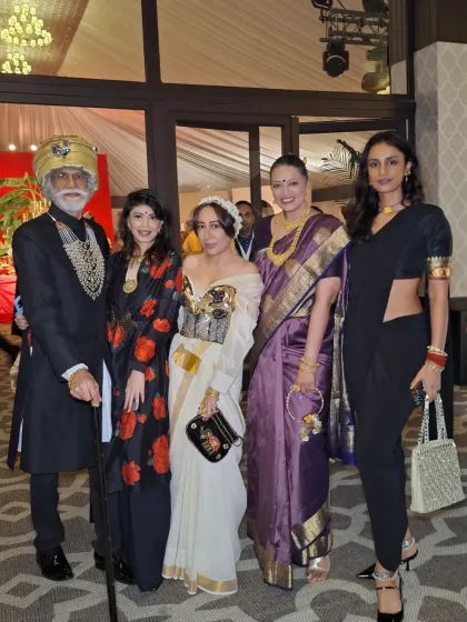 With fellow guests at 'The Art of Adornment' event by FDCI. The theme was celebrating Indian accessories, and everyone brought their best traditional game.