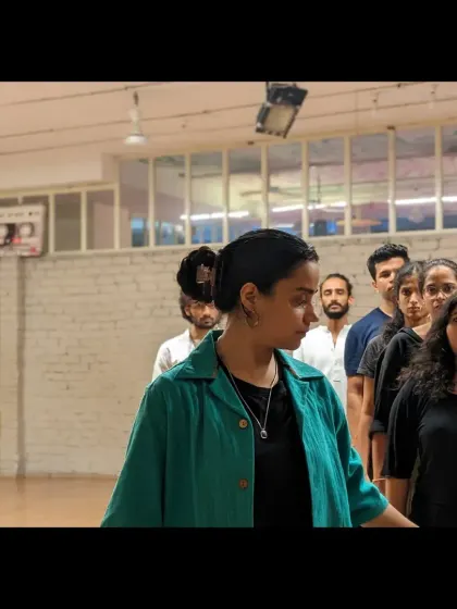Our founder, Sahiba Singh, directs the cast during a rehearsal, guiding them through the emotional and physical journey of the production.