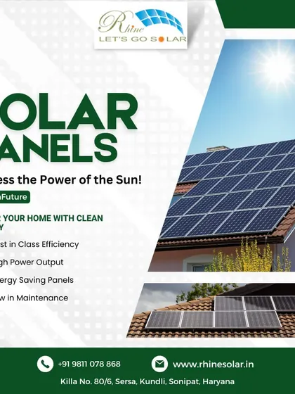 This poster, showing a house with a full solar roof, illustrates how you can power your home with clean energy. Our panels offer best-in-class efficiency, high power output, and are low in maintenance.