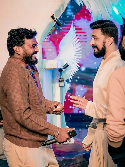 In discussion with Kiccha Sudeep sir during the Bigg Boss Season 11 grand launch. It's a collaborative process to make sure every performance is perfect.