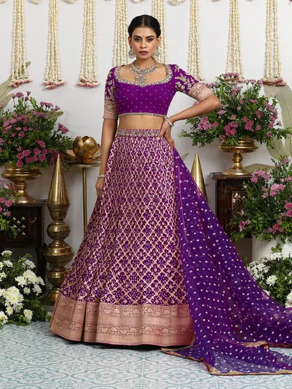 Another full view of this grand festive outfit, perfect for a wedding reception.