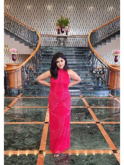 Posing in the beautiful hotel in Jakarta. International shows are always an amazing experience.