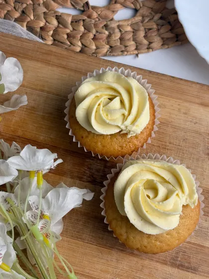 The simple perfection of a classic vanilla cupcake with a swirl of vanilla buttercream. Sometimes, the most classic flavors are the most comforting.