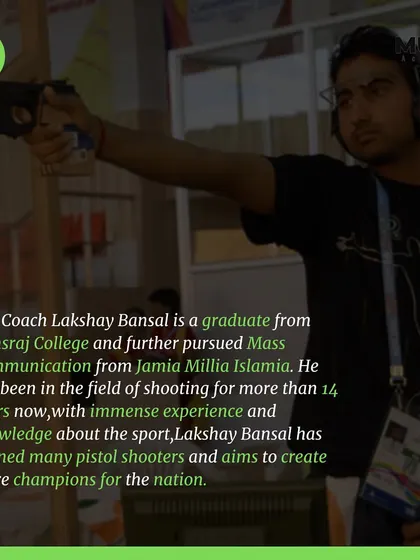 Meet our co-founder and pistol coach, Lakshay Bansal. With over 14 years in the sport, he aims to train more champions to represent the nation.