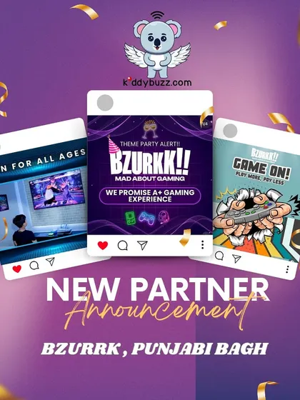Bzurrk in Punjabi Bagh is where gaming meets endless excitement. This partner promises an A+ gaming experience, perfect for a theme party for kids of all ages.