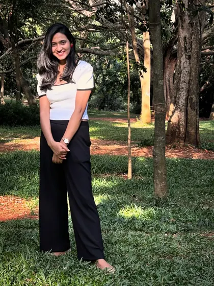 A full-length color photo from a day out in a park.