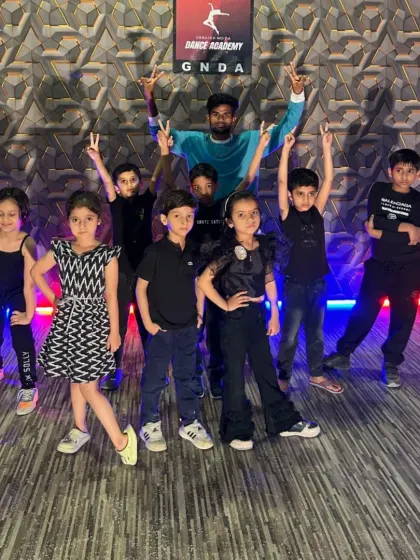 A proud group photo with me and my talented students after filming their 'Ankhiyan Gulaab' dance cover.