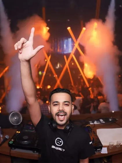 That moment of pure joy at Sinq Nightclub in Goa. With the CO2 cannons blasting, I make sure the energy is always at its peak.