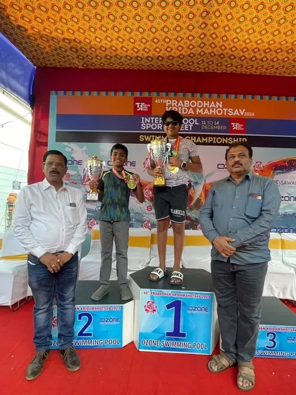 Our swimmers consistently reach the top. Here, the top finishers of the Boys Under 12 category, including our champion Bryce, are recognized for their outstanding performance. This showcases the high level of competition our swimmers are prepared for.