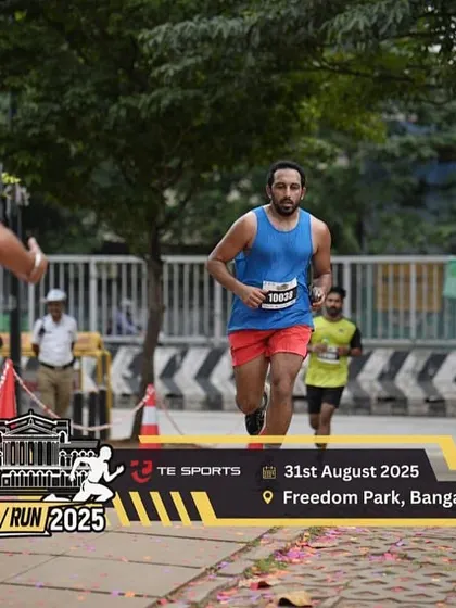 In the zone during the Advokathon run in Bangalore. Running is a great way to build your engine and burn off last night's indulgences.