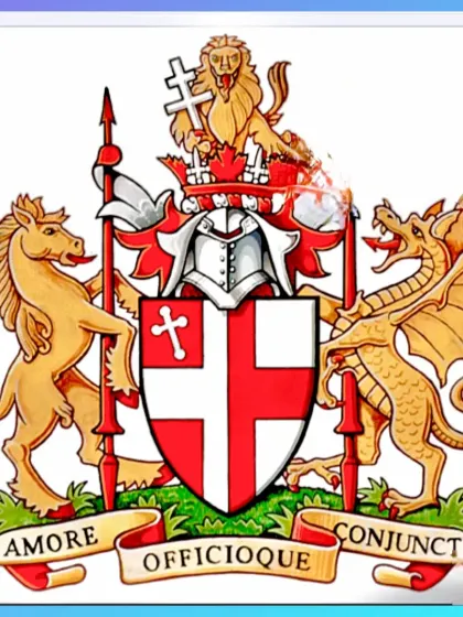 A hand-painted coat of arms, demonstrating my ability to replicate intricate and formal designs with precision.