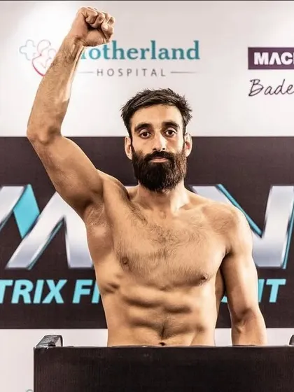 Owais Yaqoob, my athlete, after making weight for MFN. His work ethic is second to none.