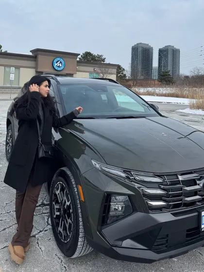 Posing with my car on a winter day, another piece of my life.