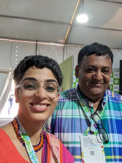 Another friendly face from the literary festival circuit.