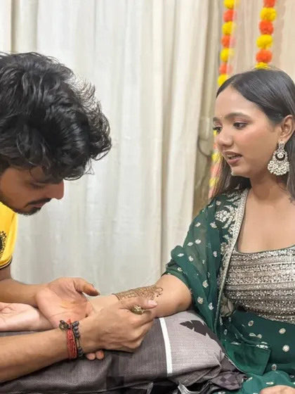 Concentration is key. Here I am focused on creating a detailed design for a bride.