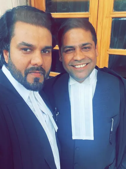 With my elder brother and Senior Advocate, Ardhendu Mauli Kumar Prasad. Learning from the best is a constant part of my professional journey.