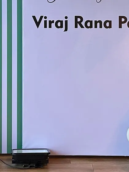 A personalized backdrop for Viraj Rana Patil. The simple, clean design can be customized for any theme or color scheme.