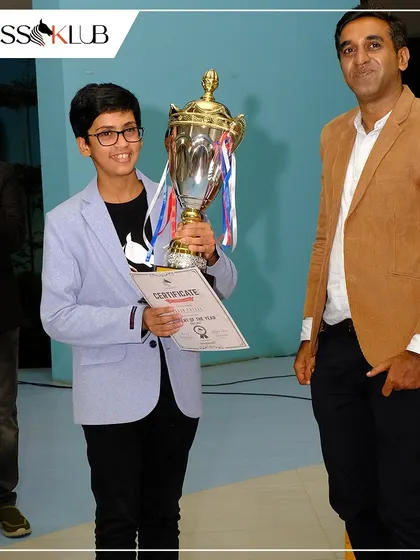 A proud moment as one of our top performers receives the grand trophy at the Chess Carnival. Celebrating student success is at the heart of what we do.