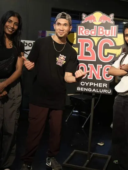 Our team members with international B-Boy legend Ronnie at the Red Bull BC One event. These collaborations allow us to connect with the global community and bring that expertise to our clients.