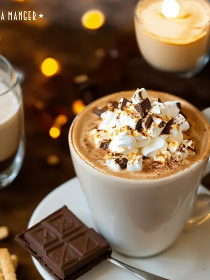 A cozy cup of hot chocolate from Pret A Manger, complete with whipped cream and chocolate shavings. It's the perfect way to satisfy your winter cravings.