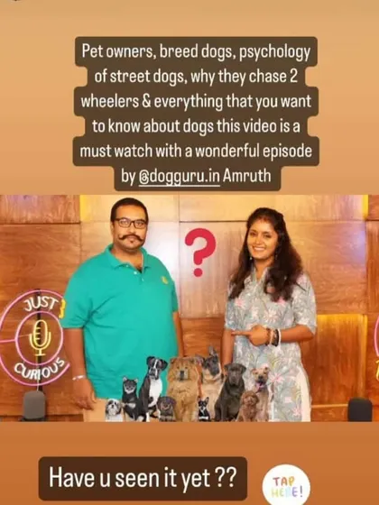 A snippet from my appearance on Rapid Rashmi's "Just Curious" podcast, where we discussed everything from the psychology of street dogs to why they chase two-wheelers. A must-watch for all dog owners.