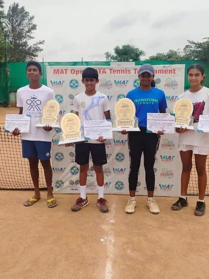 Winners and runners-up from the MAT Open AITA Tournament. We are proud of all our players, both boys and girls, for their fierce competition and great sportsmanship.