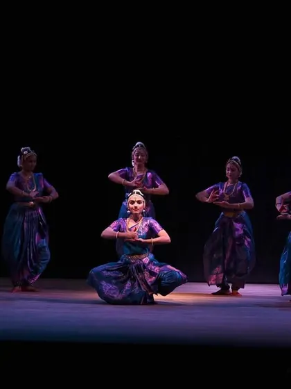 A group formation from our production 'Iksana'. Ensemble work teaches us coordination, teamwork, and how to create a larger, unified visual narrative on stage.